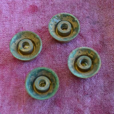 Vintage 1960s Gibson Gold Reflector Knob Set ES-335 SG Standard Custom Les Paul image 7