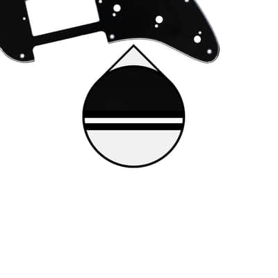 Electric Guitar Pickguard 3 Ply 11 holes 2 Single Pickup 1 Humbucker Pickup SSH Compatible with Strat Style Modern Guitar Parts Replacement(Black) image 3