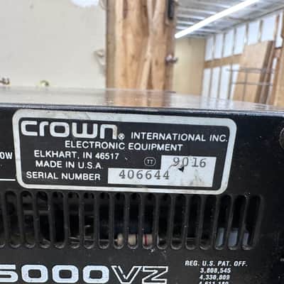 Crown Macro-Tech 5000VZ 2 Channel Power Amplifier - PARTS ONLY (#6644) image 2