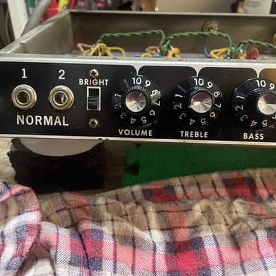 1963' USA made Fender Bandmaster transition era Blonde Tolex Head & Cabinet - AB763 circuit image 5