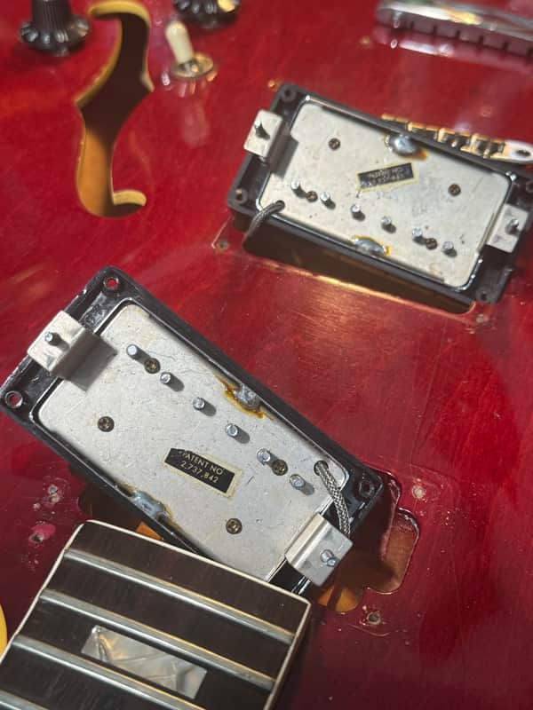 Gibson Pat No Sticker Pair Chrome humbucking pickup 1966 vintage PAF tone image 1
