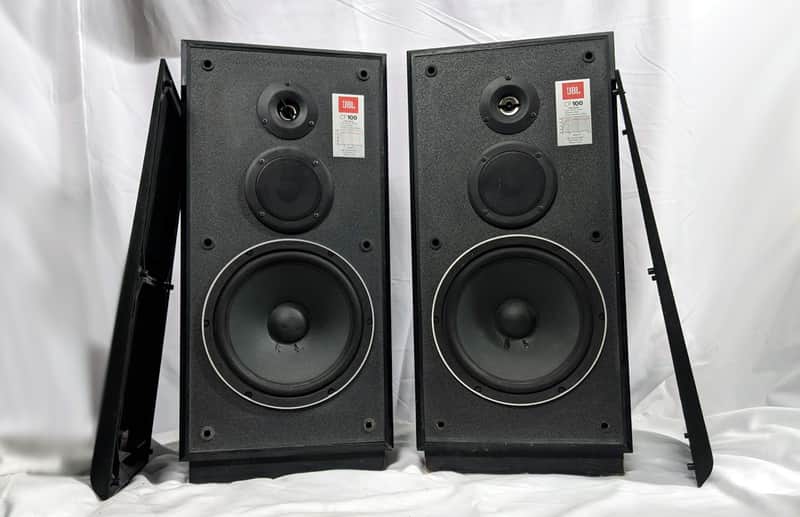 スピーカー・ウーファー JBL CF-100 JBL CF100 Floor Stereo Speakers Black 8 Ohms 10