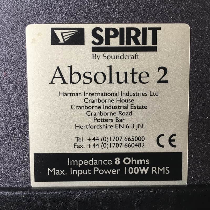 Soundcraft Spirit Absolute 2 Passive Studio Monitors / | Reverb