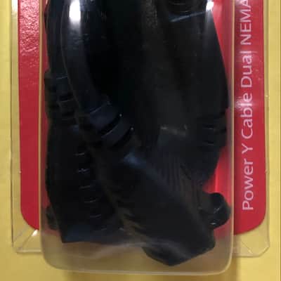 Hosa YAC-407 Power Y Cable Dual NEMA 5-15R to NEMA 5-15P 1.5ft - Black image 2