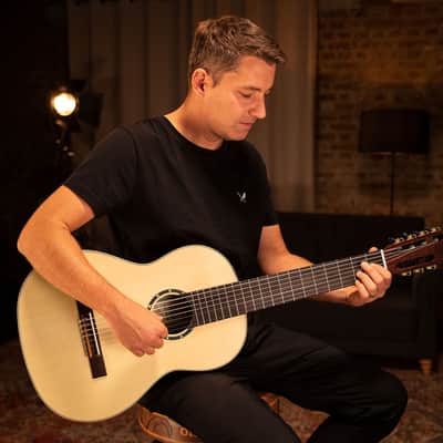 Ortega R133-7 Pro Solid Spruce Top Nato Neck Nylon 7-String Classical Acoustic Guitar w/Gig Bag image 22