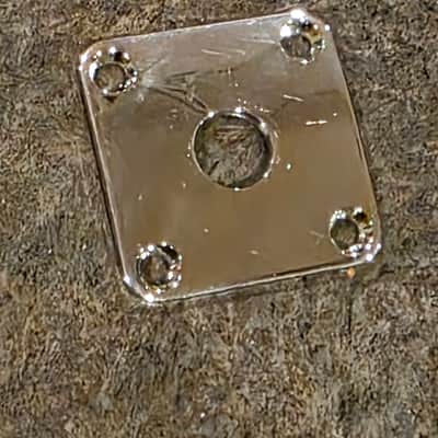 70’s Gibson Chrome Metal Jack Plate Vintage SG Les Paul Deluxe 1973 image 2