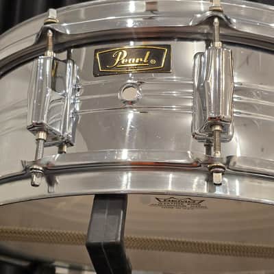 Pearl Stewart Copeland Chrome over brass model B4214 10 lug snare drum 1970s - Chrome image 20
