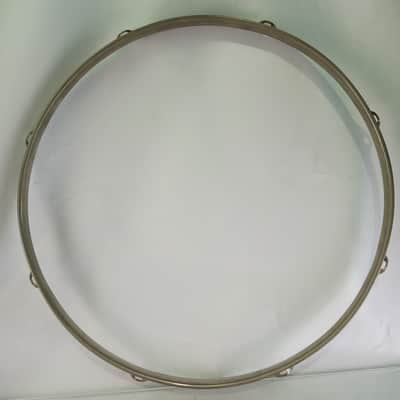 Ludwig 15"BRASS Triple-Flange NOB Snare/Tom Drum Batter Rim/Hoop 8Lug Nickel WFL image 5