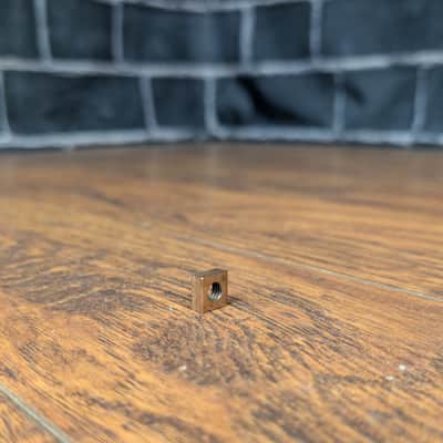 Slingerland 1960s Vintage Brass Square Nut – Original Hi‑Hat Stand Hardware image 1