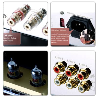 Dared VP-99P HiFi Vacuum Tube Integrated Amplifier,Stereo Amplifier, with Subwoofer Output, Output Power 50Wx2,KT88,12AX7...AC110 and AC230 Switchable image 8