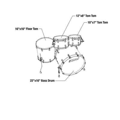 Tama 1B-MR42TZUSSG Starclassic Maple Shell Kit 4 teilig - Surf Green Silk/Smoked Black Nickel Hardware – B-Stock image 9