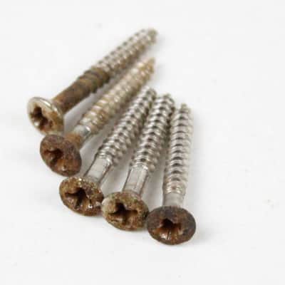 1966 Vintage Fender Jazz/Precision/Telecaster Bass Original Bridge Screws Set of 5 USA 1970s image 1