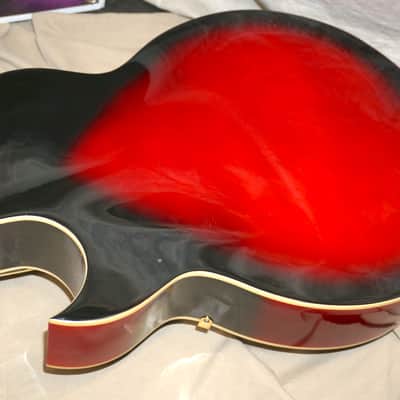 Glen Burton GE775 Chicago Hollow Body Archtop Jazz Guitar with Bigsby image 11