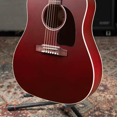 Gibson J-45 Special Dreadnought Acoustic/Electric Guitar - Satin Wine Red with Gig Bag image 4