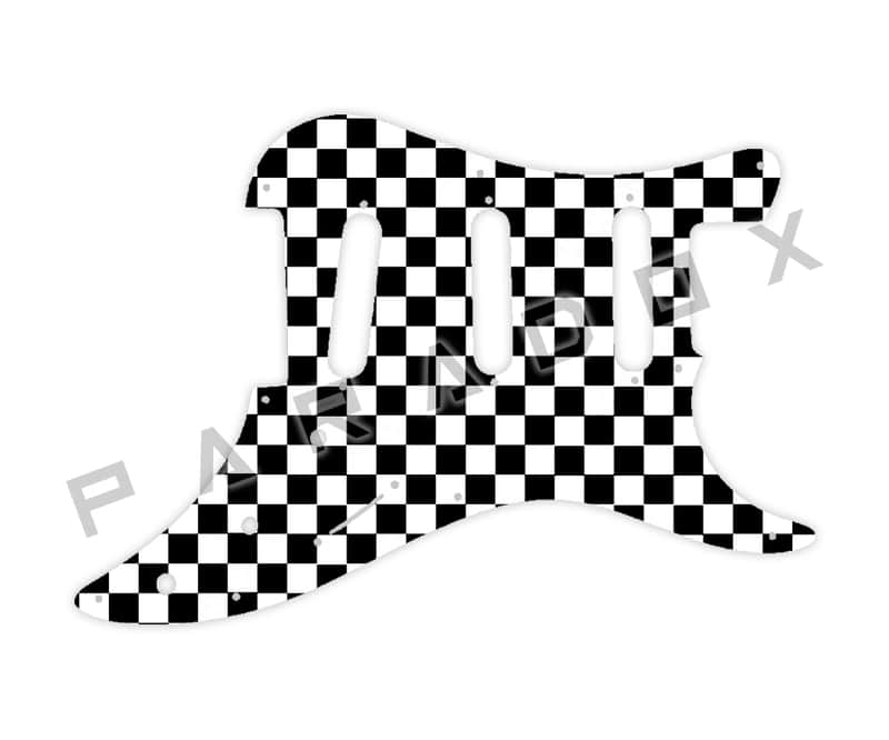 Custom Pickguard For 1986 - 1988 Made in Japan Squier by Fender Bullet S-3T - Checkerboard Graphic .090" image 1