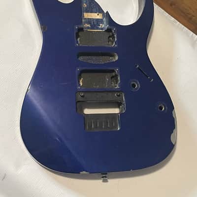 1997 Korean Ibanez RG470 Candy Blue Basswood Guitar Body Floyd Ready image 3