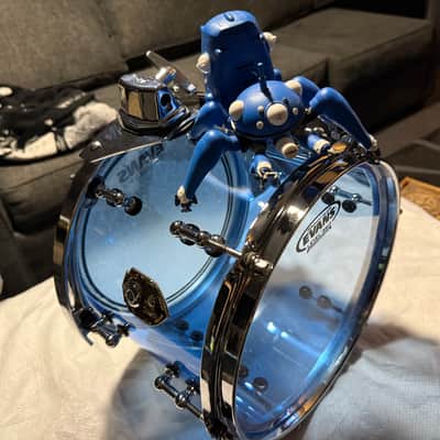 Percussion Kus-toms 8x10 Tom 2015 - Acrylic VistaLite Blue image 3