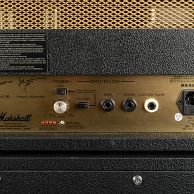 2011 Marshall YJM100 Yngwie Malmsteen Signature with Marshall 1960AHW 100 Cab - Black | Made in UK Limited Edition Handwired Plexi Half Stack 2-Channel 100-Watt Guitar Tube Amp Head Top Cab Power Attenuator image 13