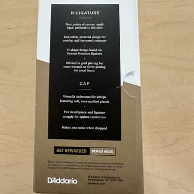 D'Addario HTS2G H Ligature and Cap for Tenor Saxophone - Gold Bild 3