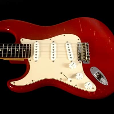 LEFTY! Vintage ST62 Fender Stratocaster Custom Relic Aged Crimson Red Nitro Lacquer New Maple Neck 7.5 Lb HSC image 20