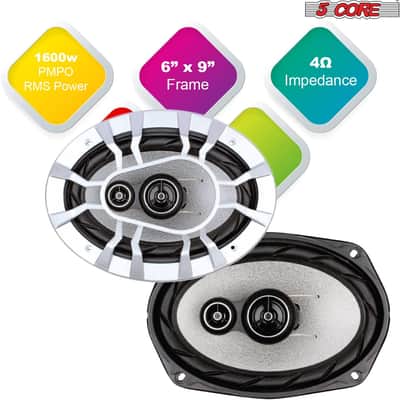 5 Core 6X9 Inch 4 Pieces Car Audio Coaxial Speaker 3 Way 1600 Watts PMPO Full Range Speakers Bild 4