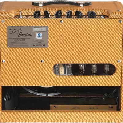 Fender Blues Junior Electric Guitar Tube Combo Amplifier, 15W, Lacquered Tweed image 3