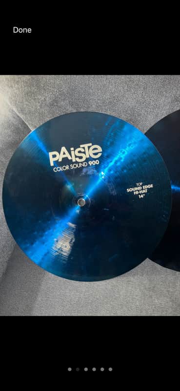 Paiste 14" Color Sound 900 Series Sound Edge Hi-Hat Cymbals (Pair) 2017 - Present - Blue image 1
