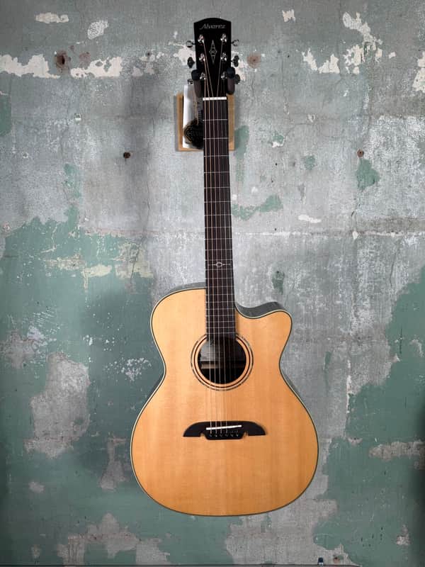 Alvarez Masterworks MF70ce Folk/OM Acoustic Electric Guitar with Cutaway - Natural image 1