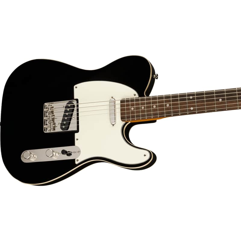 Squier Classic Vibe Baritone Custom Telecaster®Laurel Fingerboard, Parchment Pickguard, Black image 1