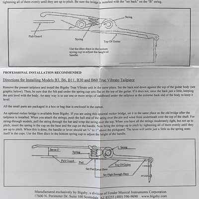 Bigsby B3 + Towner Down Tension Bar + Towner Hinge Plate - Gold image 7
