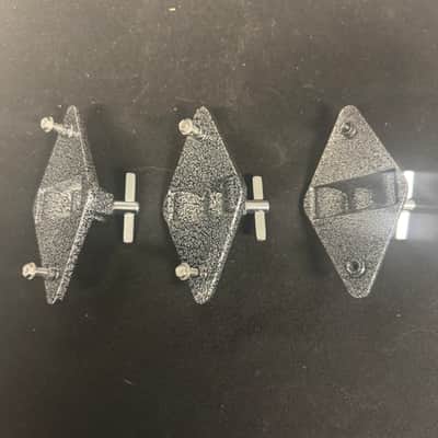 Gretsch Broadkaster Floor Tom Leg Brackets (3) - Vintage Diamond 90’s - 00’s - Gunmetal image 5