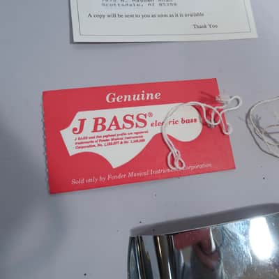 Fender Jazz Bass Precision Bass 1994 Bridge Cover & Tags image 4