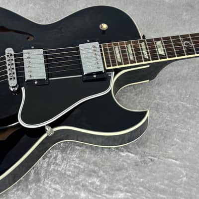 2012 USA Gibson ES-137 Custom Shop electric guitar in gloss black image 6