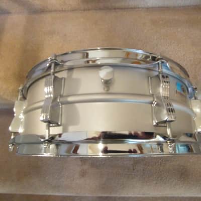Ludwig Vintage Acrolite aluminum snare drum pointed corner badge mid-70s very clean! image 6