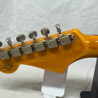 Fender USA Custom Shop Limited Edition White Lightning Stratocaster FR HSS 22 Guitar with COA + Case 2023 - Olympic White top / Candy Apple Red bottom / Rosewood fingerboard image 10