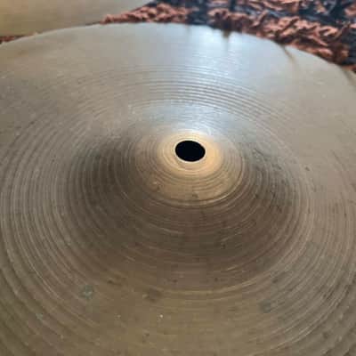 Vintage 1960s-1970s Avedis Zildjian Hi-Hats 14" Cymbals '60s '70s Hi Hat Set image 5