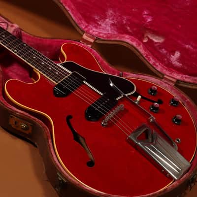 1961 Gibson ES-330 TDC W. Factory Sideways Vibrola - Cherry image 7