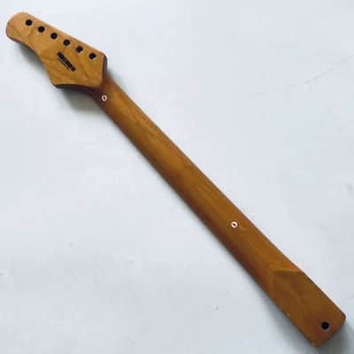Tagima Orange Gloss Finish Strat Style Guitar Neck, 22 Frets Fingerboard image 6