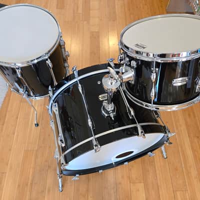 Drum Kits - Yamaha Recording Custom 14x24 9x13 15x16 (Solid Black) image 2