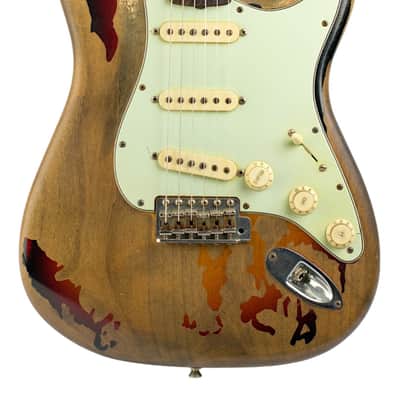 2005 Fender Custom Shop Rory Gallagher Stratocaster Heavy Relic 3-Color Sunburst #R25064 image 3