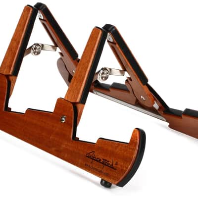 Cooperstand Pro-Tandem Double Guitar Stand - African Sapele image 1