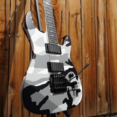 ESP Jeff Hanneman Signature Urban Camo 6-String Electric Guitar w/ Black Tolex Case (2022) image 6