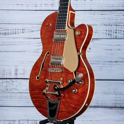*DEMO* Gretsch Electromatic LTD Flame Okoume Broadkaster Jr. w/Bigsby | Roundup Orange image 5