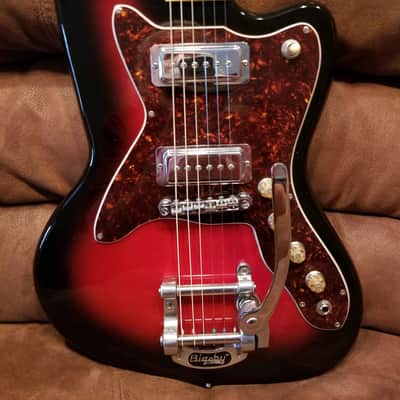 Silvertone 1478 Reissue Red Silver Flake Burst image 1