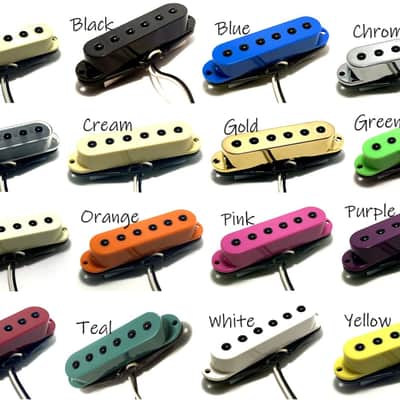 Dragonfire Cane Singles SSS Pickup Set ~ Modern Ceramic Power Strat Bridge+Middle+Neck Pickups, Black image 8