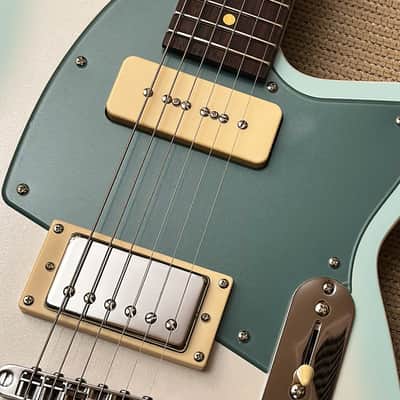 Reverend Double Agent OG Chronic Blue Burst Guitar image 5