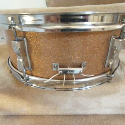 Ludwig Vintage pioneer pink champagne sparkle snare drum 1960s keystone badge outstanding! image 10