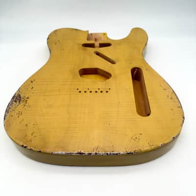 MJT Telecaster Body Relic Alder Nitro Butterscotch Light mjt6665 image 5