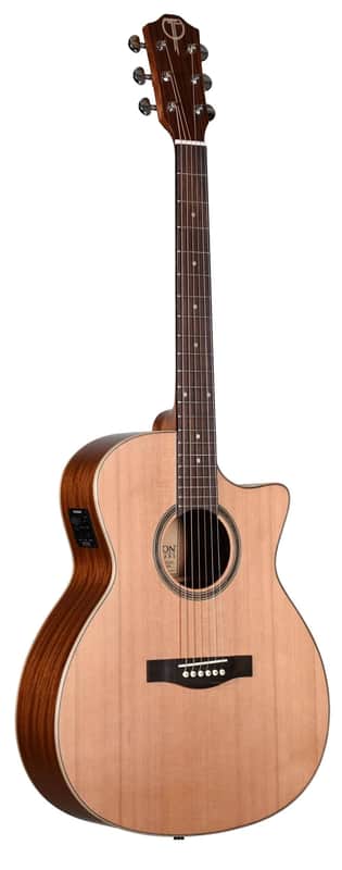 Teton STA105CENT 105 Series Auditorium Western Red Cedar 6-String Acoustic-Electric Guitar - Natural image 1