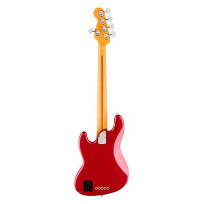 Used Fender American Ultra II Jazz Bass V - Sinister Red w/Maple FB image 8